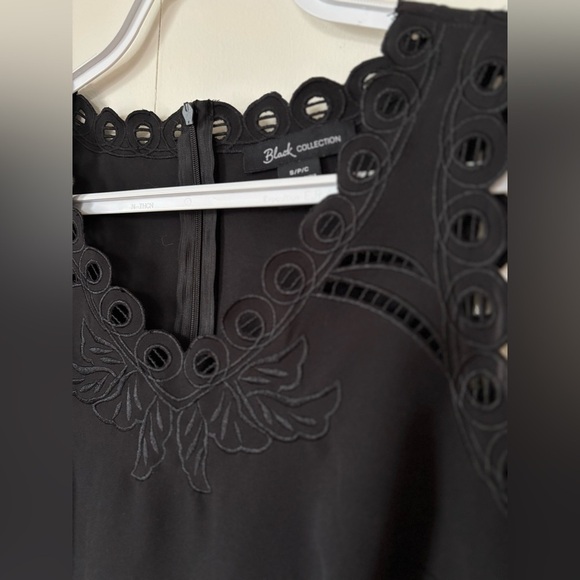 🎉4/30$🎉 Elegant Black Eyelet Cocktail Dress – Size Small ✨ - Picture 7 of 7